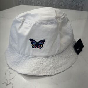 White Butterfly Bucket Hat